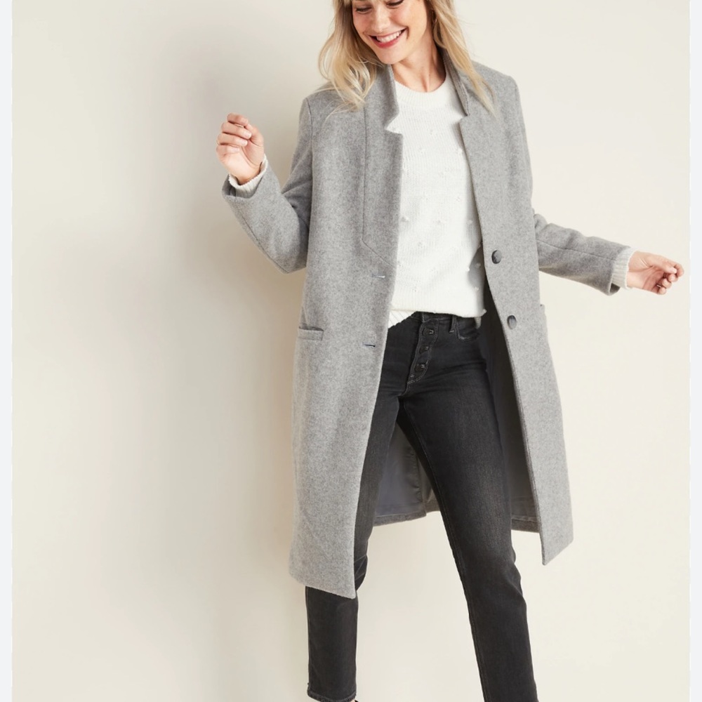Old Navy Long Line Gray Coat